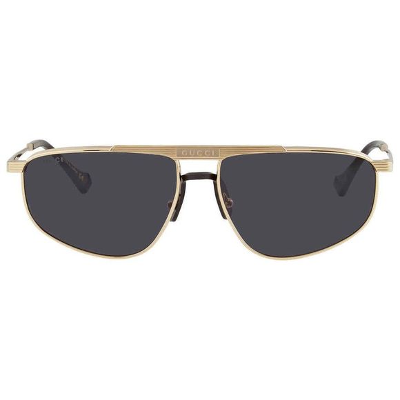 NEW Gucci Grey and Gold Aviator Men's Sunglasses - Picture 2 of 4